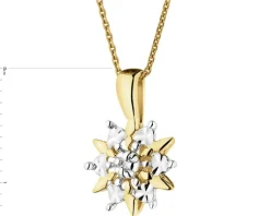 Zawieszka z żółtego złota z diamentem - 0,005 ct - próba 375