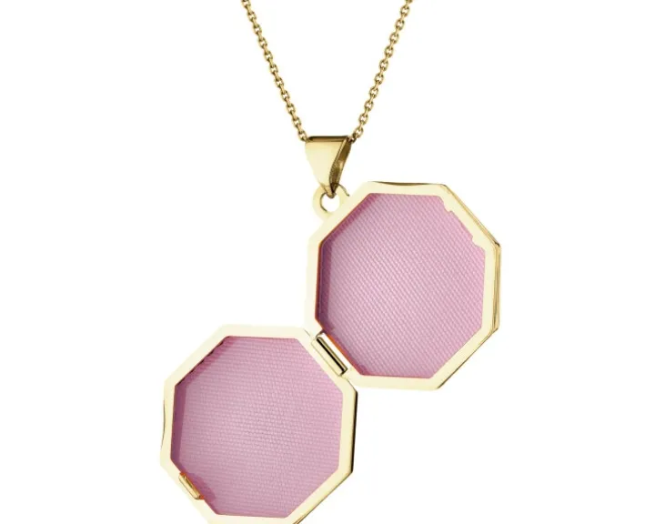 Zawieszka z żółtego złota z diamentem - puzderko - 0,01 ct - próba 375