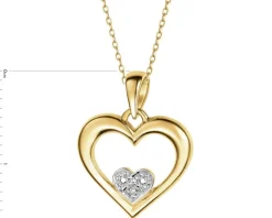 Zawieszka z żółtego złota z diamentem - puzderko - 0,005 ct - próba 375