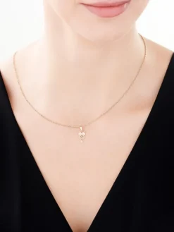 Zawieszka z żółtego złota z diamentami - sowa - 0,01 ct - próba 375