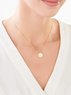 Zawieszka z żółtego złota z diamentem - koło - 0,005 ct - próba 585