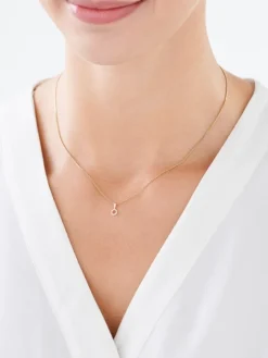 Zawieszka z żółtego złota z diamentami - koło - 0,02 ct - próba 375