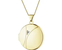 Zawieszka z żółtego złota z diamentem - puzderko - 0,005 ct - próba 375