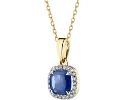 Zawieszka  z żółtego złota z diamentem - aniołek - 0,003 ct - próba 375