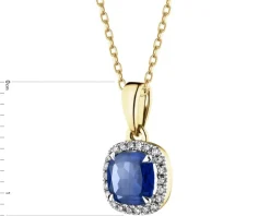 Zawieszka  z żółtego złota z diamentem - aniołek - 0,003 ct - próba 375