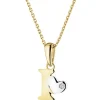 Zawieszka z żółtego złota z diamentem - litera I - 0,004 ct - próba 375