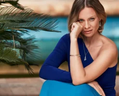 Zawieszka z żółtego złota z diamentami - 0,05 ct - próba 585