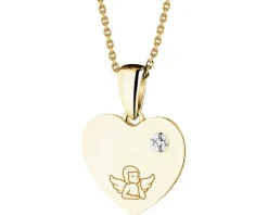 Zawieszka z żółtego złota z diamentami - 0,46 ct - próba 585