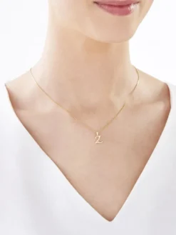 Zawieszka z żółtego złota z diamentem - litera Z - 0,004 ct - próba 585