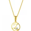 Zawieszka z żółtego złota z diamentem - litera Z - 0,003 ct - próba 585