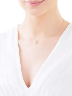 Zawieszka z żółtego złota z diamentem - litera Z - 0,003 ct - próba 585