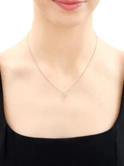 Zawieszka z żółtego złota z diamentem - litera J - 0,003 ct - próba 375