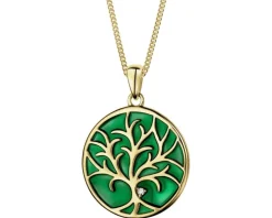 Zawieszka z żółtego złota z diamentem - litera K - 0,004 ct - próba 585