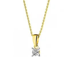 Zawieszka z żółtego złota z diamentem - 0,003 ct - próba 375