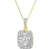 Zawieszka z żółtego złota z diamentami - 0,72 ct - próba 585