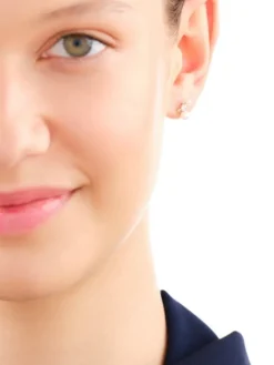 Zlote kolczyki z perłami i cyrkoniami