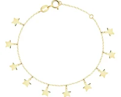 Złota bransoletka - gwiazdy