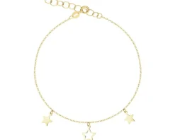 Złota bransoletka - gwiazdy