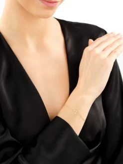 Złota bransoletka - koniczyny