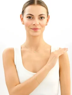 Złota bransoletka - koniczyny