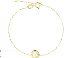 Złota bransoletka - koniczyna