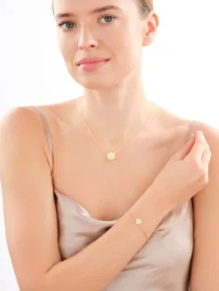 Złota bransoletka - kwiat