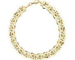 Złota bransoletka - kwiaty