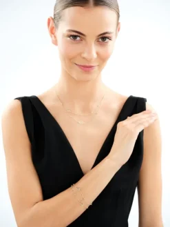 Złota bransoletka - liście