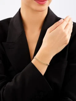 Złota bransoletka - pancerka