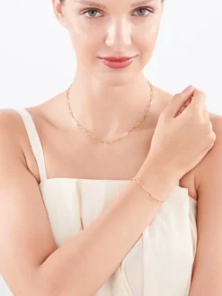 Złota bransoletka - paper clip