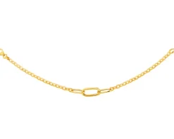 Złota bransoletka - paper clip