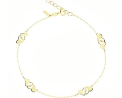 Złota bransoletka - serca