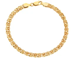 Złota bransoletka - splot królewski