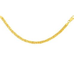 Złota bransoletka - splot królewski