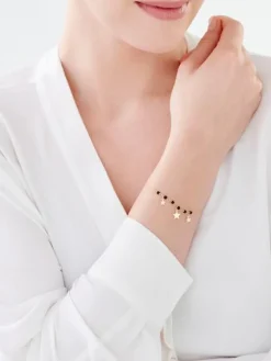 Złota bransoletka, ankier - gwiazdy