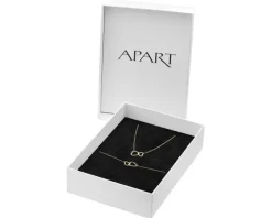 Złota bransoletka i naszyjnik - komplet - serca