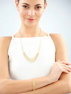 Złota bransoletka i naszyjnik - komplet