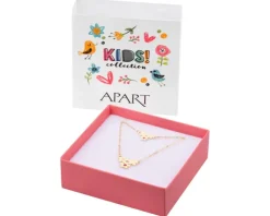 Złota bransoletka i naszyjnik z emalią - komplet - kwiaty