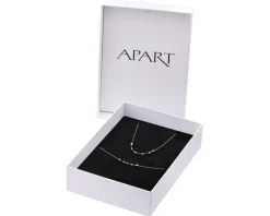 Złota bransoletka i naszyjnik, szkło szlifowane - komplet