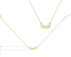 Złota bransoletka i naszyjnik - komplet - skrzydła