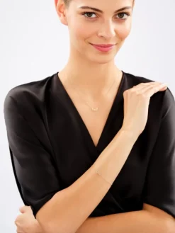 Złota bransoletka i naszyjnik - komplet - skrzydła