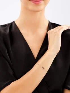 Złota bransoletka i naszyjnik z malowanymi elementami ozdobnymi - komplet - nieskończoności