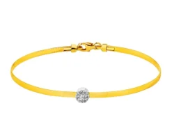 Złota bransoletka z cyrkoniami