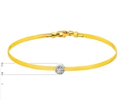 Złota bransoletka z cyrkoniami