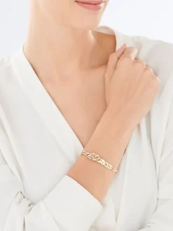 Złota bransoletka z cyrkoniami