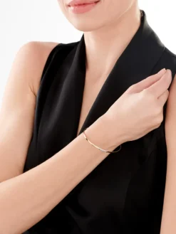 Złota bransoletka z cyrkoniami