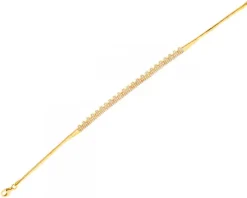 Złota bransoletka z cyrkoniami