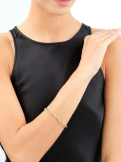 Złota bransoletka z cyrkonią