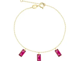 Złota bransoletka z cyrkoniami