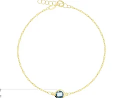 Złota bransoletka z cyrkonią